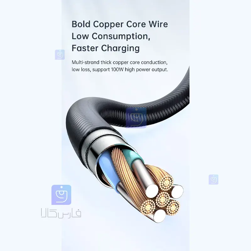 کابل شارژ سریع تایپ سی به تایپ سی 100 واتی مک دودو مدل MCDODO CA-2841 MCDODO CA 2841 100W Type C Fast Charging Cable 1 کابل شارژ هوشمند تایپ سی 100 وات مکدودو CA‑2841 | فارس کالا