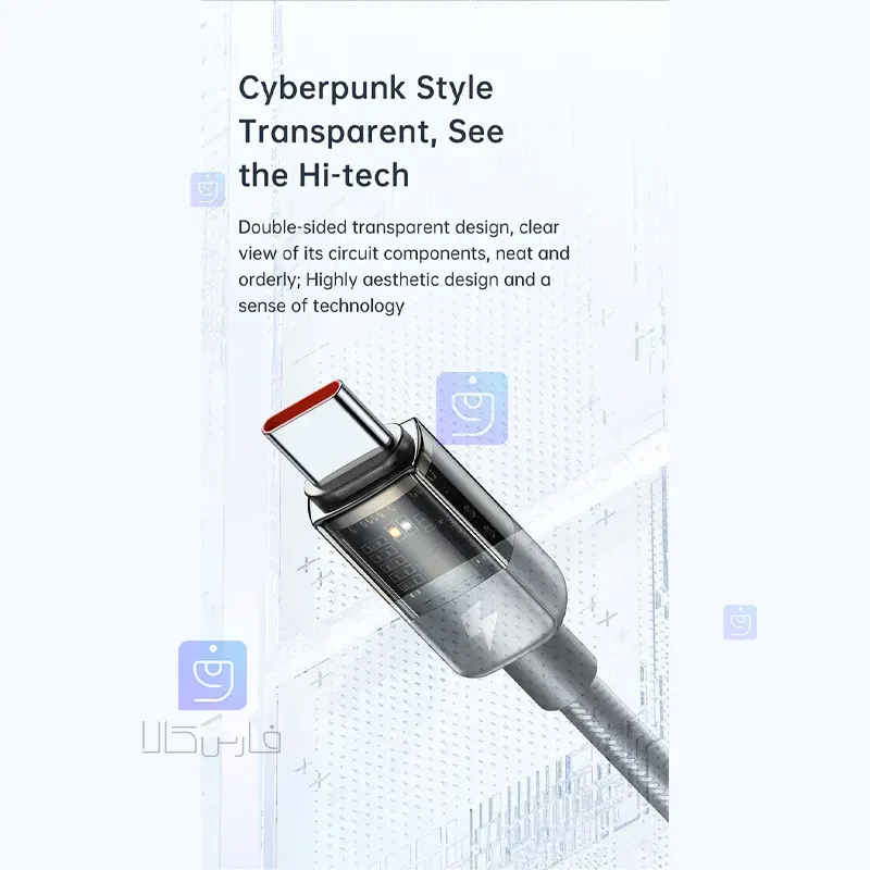کابل شارژ سریع تایپ سی به تایپ سی 100 واتی مک دودو مدل MCDODO CA-2841 MCDODO CA 2841 100W Type C Fast Charging Cable 10 کابل شارژ هوشمند تایپ سی 100 وات مکدودو CA‑2841 | فارس کالا