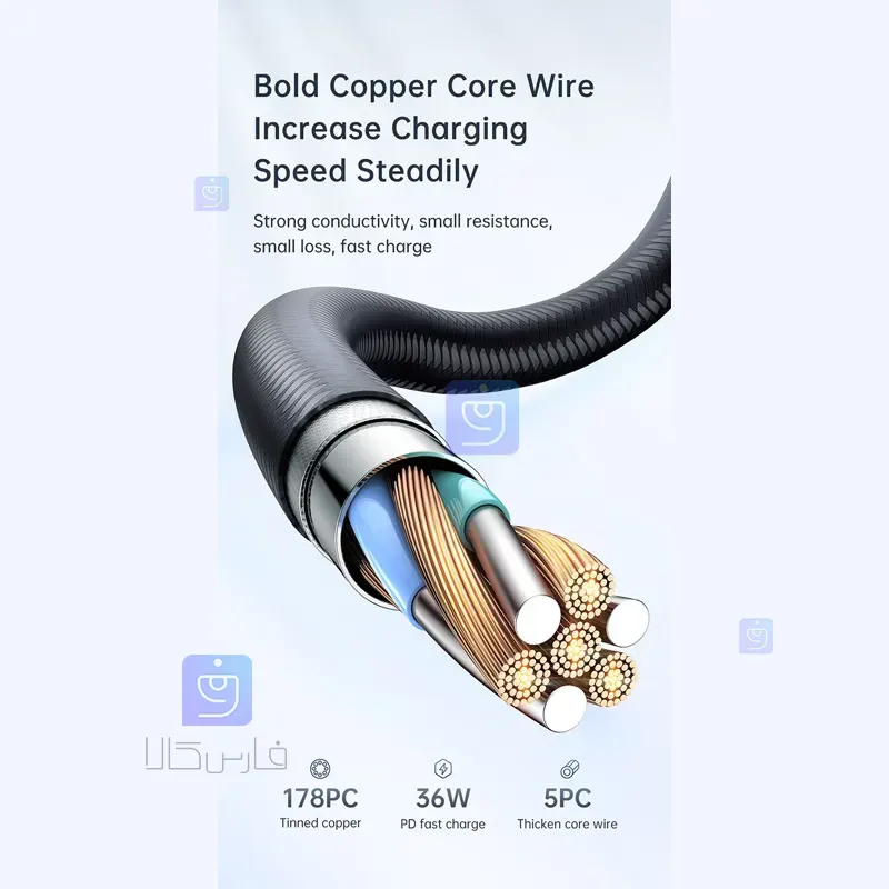کابل شارژ هوشمند تایپ سی به لایتنینگ 36 واتی مکدودو مدل MCDODO CA-3161 MCDODO CA 3161 Type C to Lightning Smart Charging Cable 6 کابل شارژ هوشمند تایپ سی به لایتنینگ 36 واتی مکدودو مدل MCDODO CA-3161 2