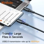 کابل شارژ سریع تایپ سی به تایپ سی 240 واتی مدل MCDODO CA-3311