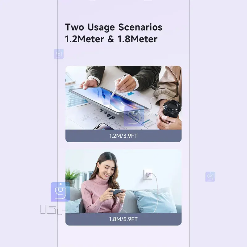 کابل شارژ سریع تایپ سی به لایتنینگ 36 وات مدل MCDODO CA-344 MCDODO CA 344 36W Fast Charging Cable 1 4 کابل شارژ سریع USB-C به Lightning مکدودو CA-344 | فارس کالا