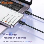 کابل شارژ تایپ سی به لایتنینگ 36واتی مدل MCDODO CA-3660