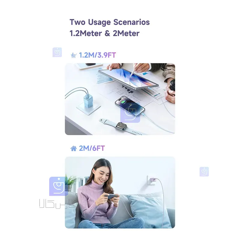 کابل شارژ تایپ سی به لایتنینگ 36واتی مدل MCDODO CA-3660 MCDODO CA 3660 Type C to Lightning Charging Cable 2 کابل شارژ تایپسی به لایتنینگ 36W مکدودو CA-3660 | فارس کالا