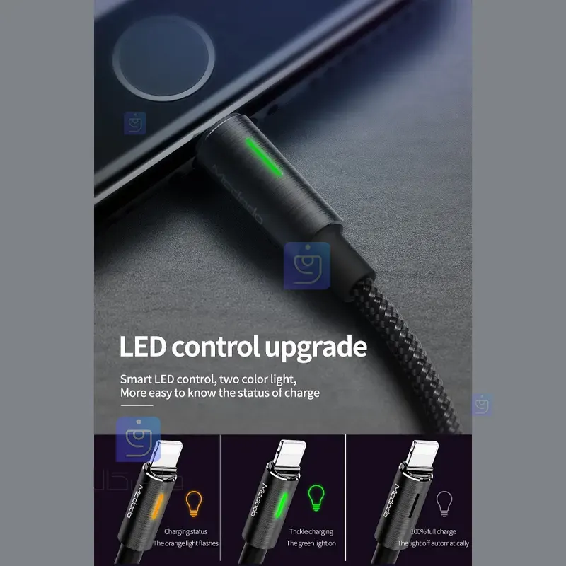 کابل شارژ لایتنینگ قطع کن دار مکدودو مدل MCDODO CA-4600 MCDODO CA 4600 Lightning Fast Charging Cable with Disconnector 1 5 کابل شارژ لایتنینگ قطعکندار مکدودو CA-4600 | فارس کالا