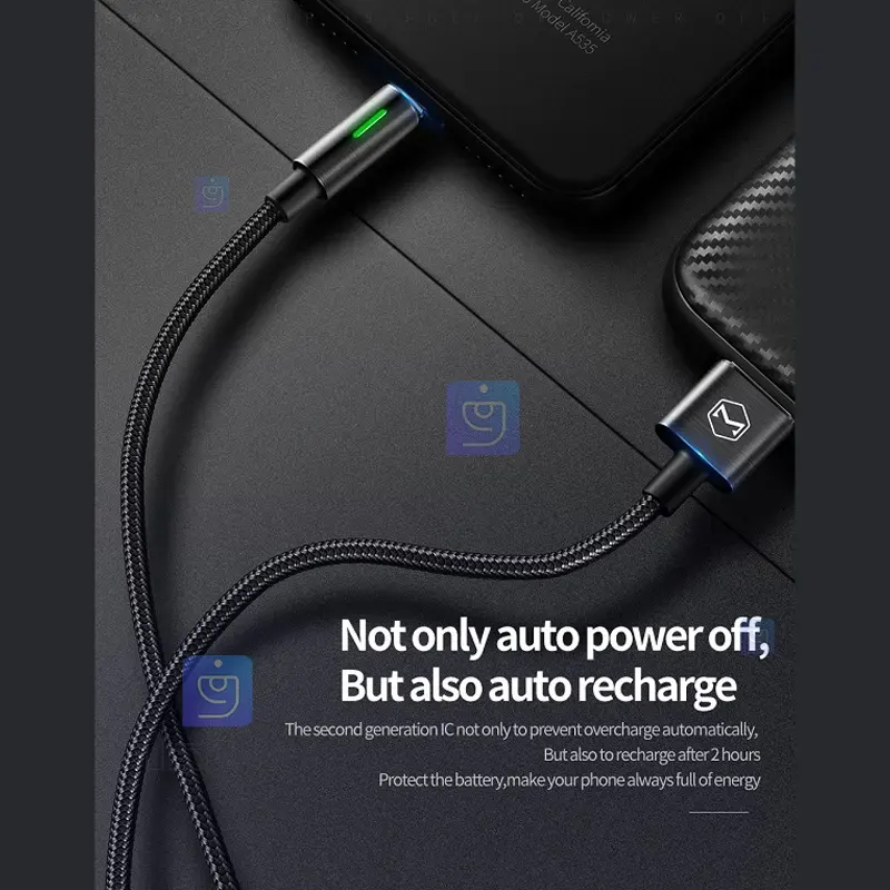 کابل شارژ لایتنینگ قطع کن دار مکدودو مدل MCDODO CA-4600 MCDODO CA 4600 Lightning Fast Charging Cable with Disconnector 1 6 کابل شارژ لایتنینگ قطعکندار مکدودو CA-4600 | فارس کالا