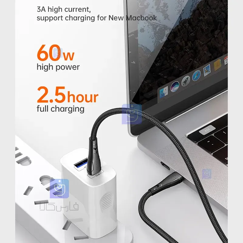 کابل كوتاه 20 سانتی تایپ سی به تایپ سی مکدودو مدل MCDODO CA-7640 MCDODO CA 7640 20cm Type C to Type C Short Cable 1 5 کابل کوتاه تایپسی به تایپسی مکدودو CA-7640 | فارس کالا