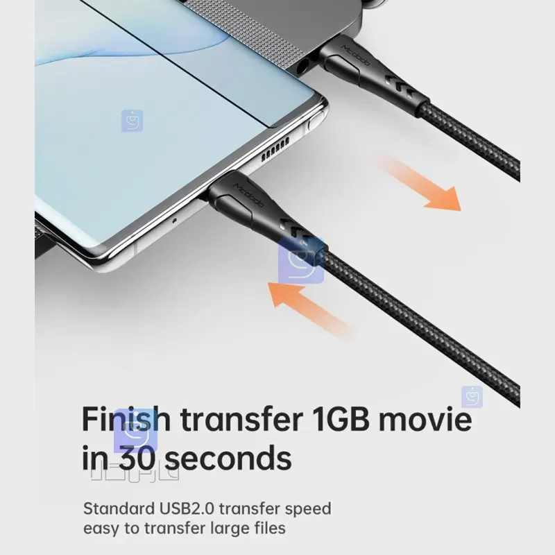 کابل شارژ سریع 60 وات تایپ سی به تایپ سی مکدودو مدل MCDODO CA-7641 MCDODO CA 7641 60W Type C to Type C Fast Charging Cable 1 5 کابل شارژ سریع تایپسی به تایپسی مکدودو CA-7641 | فارس کالا