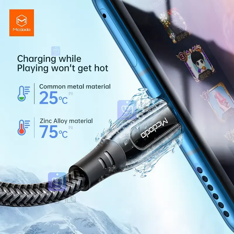 کابل شارژ سریع 100 وات تایپ سی به تایپ سی مکدودو مدل MCDODO CA-8120 MCDODO CA 8120 100W Type C to Type C Fast Charging Cable 2 3 کابل شارژ سریع 100 وات تایپسی مکدودو CA-8120 | فارس کالا