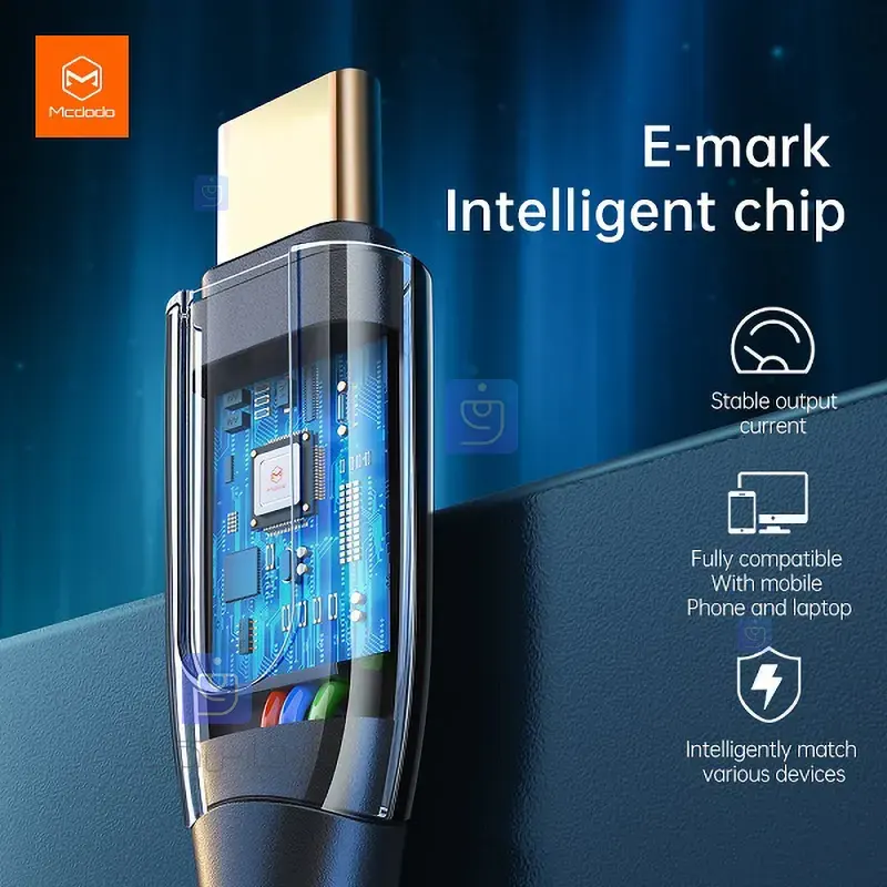 کابل شارژ سریع 100 وات تایپ سی به تایپ سی مکدودو مدل MCDODO CA-8120 MCDODO CA 8120 100W Type C to Type C Fast Charging Cable 2 5 کابل شارژ سریع 100 وات تایپسی مکدودو CA-8120 | فارس کالا