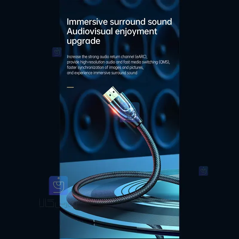 کابل انتقال تصویر HDMI مکدودو مدل MCDODO CA-8430 MCDODO CA 8430 HDMI Video Transmission Cable 2 5 کابل انتقال تصویر HDMI کیفیت 8K مکدودو CA-8430 | فارس کالا