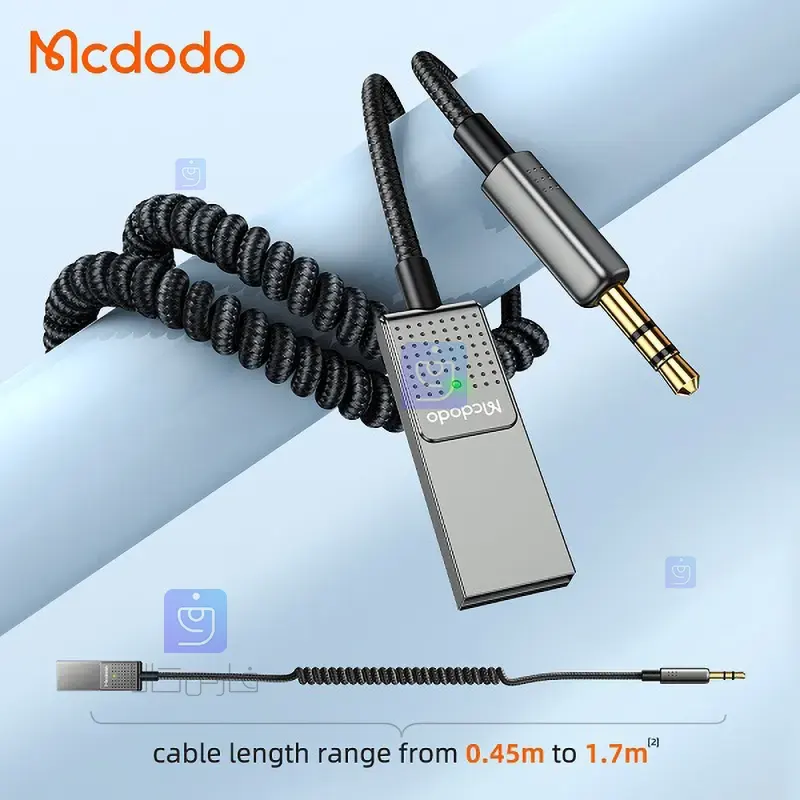 گیرنده صوتی بلوتوثی AUX مکدودو مدل MCDODO CA-8700 MCDODO CA 8700 AUX Bluetooth Audio Receive 2 1 گیرنده صوتی بلوتوثی AUX مکدودو مدل CA-8700 | فارس کالا