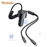 شارژر فندکی 2پورت+2کابل متصل 120وات مدل MCDODO CC-0370