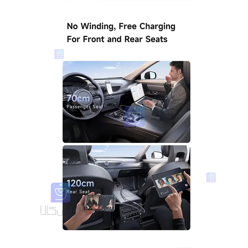 شارژر فندکی دو پورت 120وات مک‌دودو CC-0370 | فارس کالا