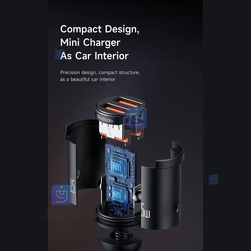 شارژر فندکی دو پورت 15.5 وات مک‌دودو CC-2950 | فارس کالا