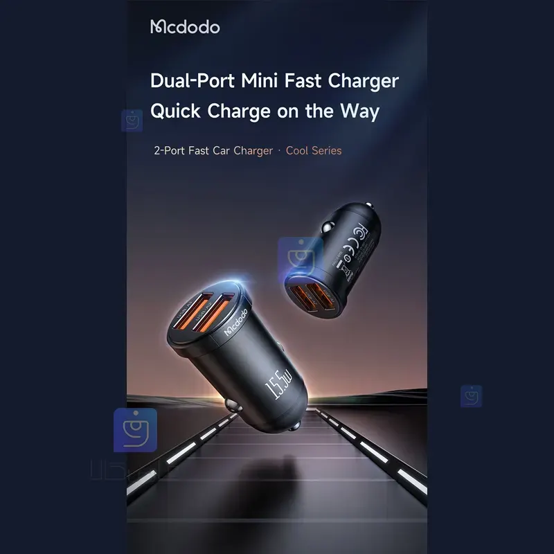 شارژر فندکی دو پورت 15.5 وات مک‌دودو CC-2950 | فارس کالا