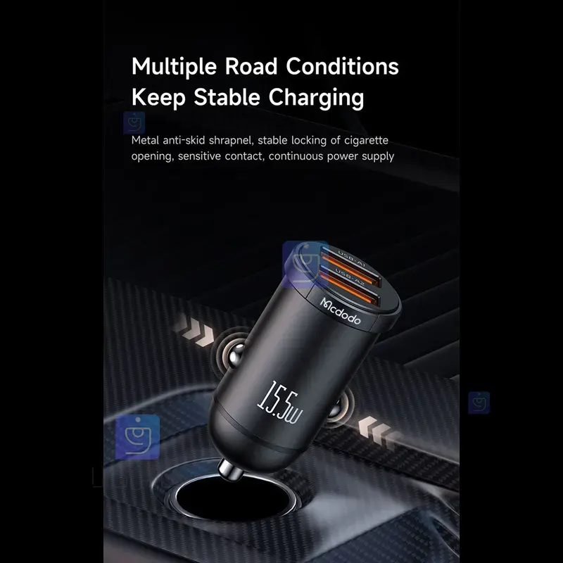 شارژر فندکی دو پورت 15.5 وات مک‌دودو CC-2950 | فارس کالا