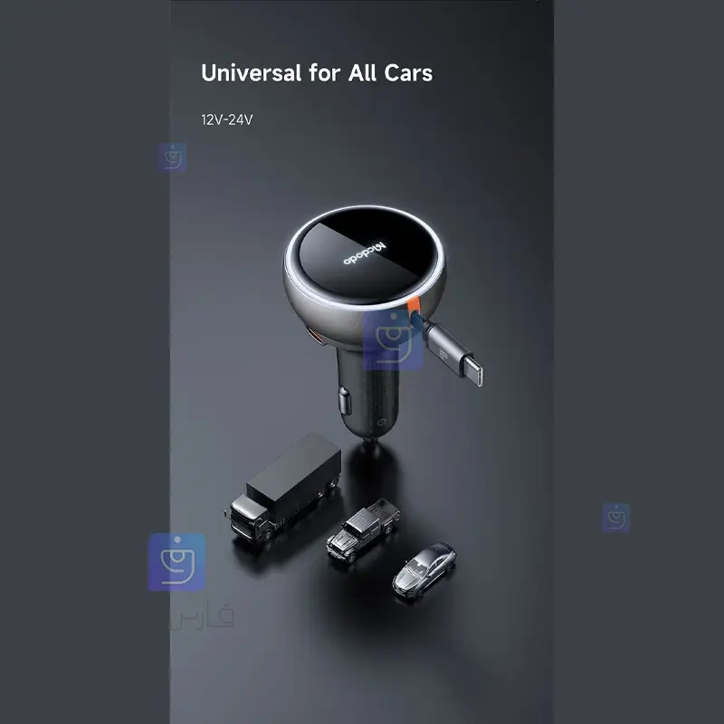 شارژر فندکی 3 پورت 80 وات مک‌دودو CC-4850 | فارس کالا