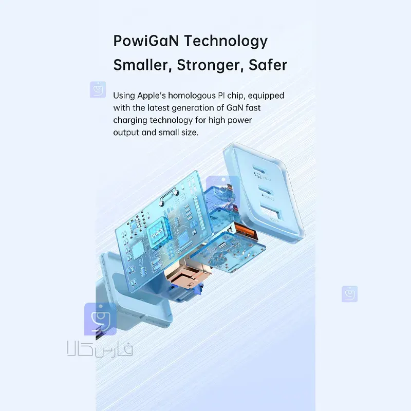شارژر دیواری مینی 3 پورت 67W مک‌دودو CH-150 GAN5 | فارس کالا
