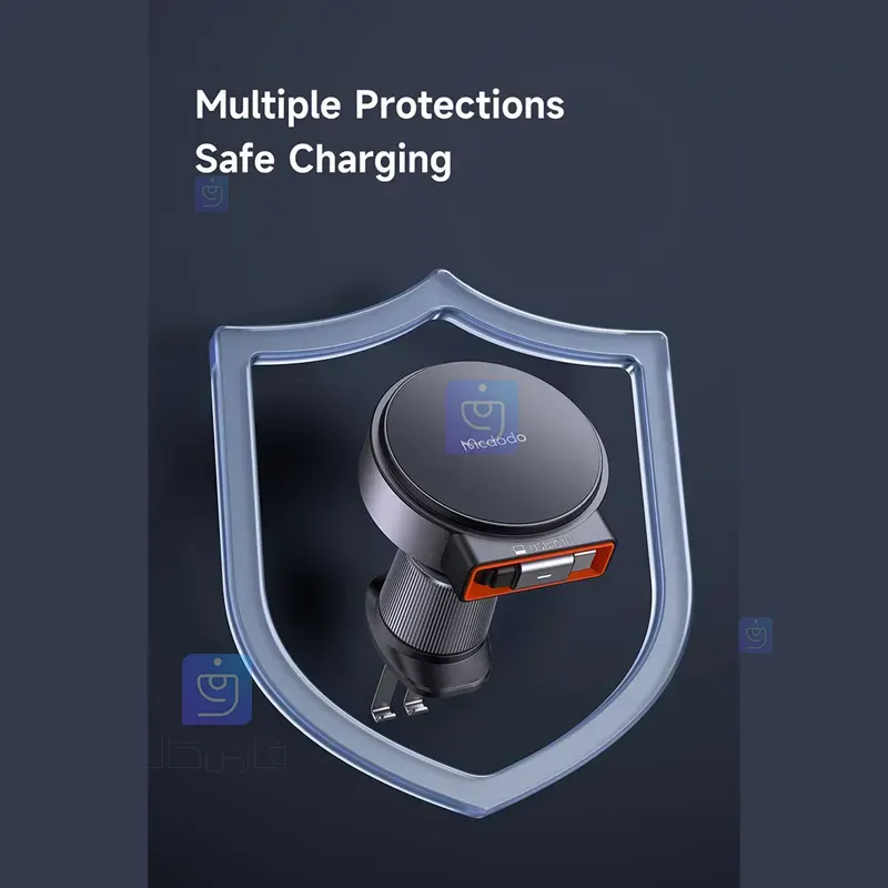 هولدر دریچه کولری+شارژر وایرلس 15 وات مکدودو مدل MCDODO CH-3000 MCDODO CH 3000 Air Conditioner Valve Holder 1 16 هولدر دریچه کولری+شارژر وایرلس مکدودو CH-3000 | فارس کالا