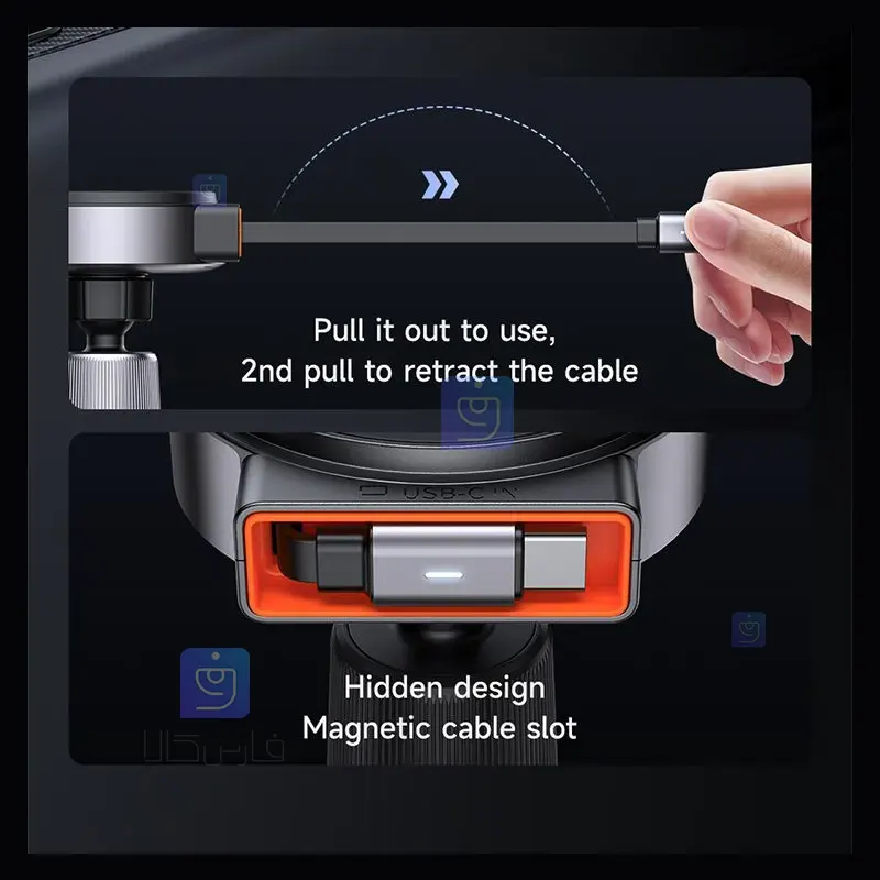 هولدر دریچه کولری+شارژر وایرلس 15 وات مکدودو مدل MCDODO CH-3000 MCDODO CH 3000 Air Conditioner Valve Holder 1 4 هولدر دریچه کولری+شارژر وایرلس مکدودو CH-3000 | فارس کالا