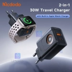 آداپتور شارژ 2پورت 30وات+شارژر وایرلس اپل واچ مدل MCDODO CH-3700