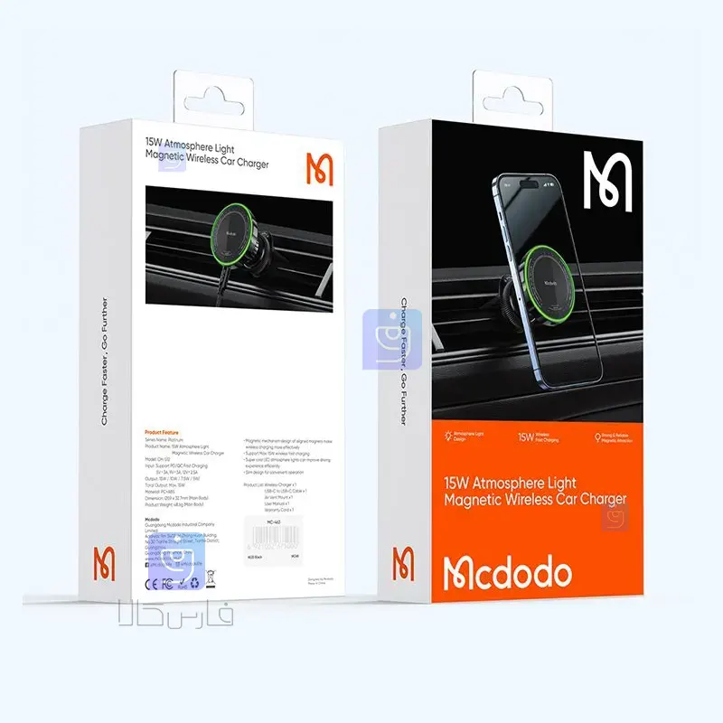 هولدر دریچه کولری و شارژر وایرلس مک‌دودو CH-5120 | فارس کالا