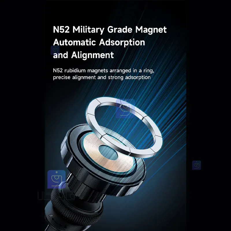 هولدر دریچه کولری+شارژر وایرلس 15وات مدل MCDODO CH-5120 MCDODO CH 5120 Air Conditioner Vent Holder Wireless Charger 6 هولدر دریچه کولری و شارژر وایرلس مکدودو CH-5120 | فارس کالا