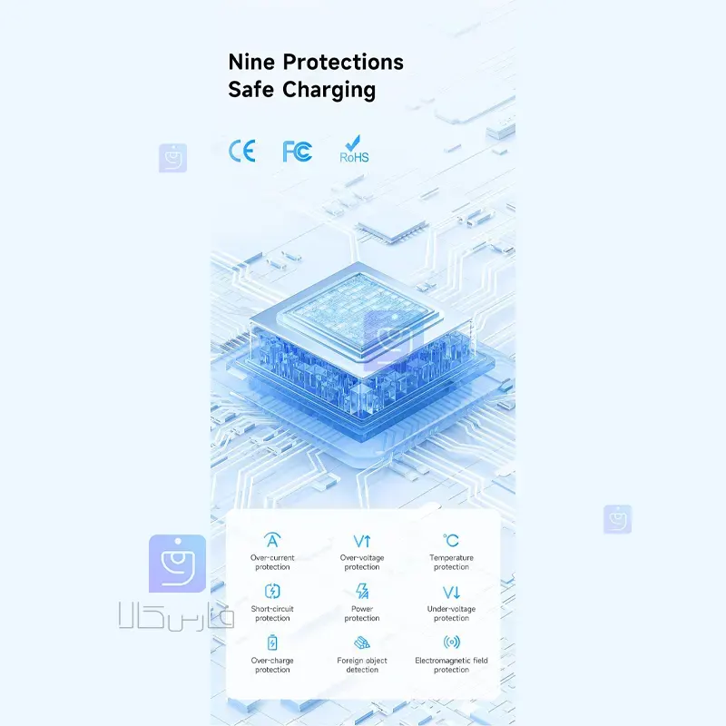 شارژر وایرلس مگنتی 15 وات مک‌دودو مدل CH-5490 | فارس کالا