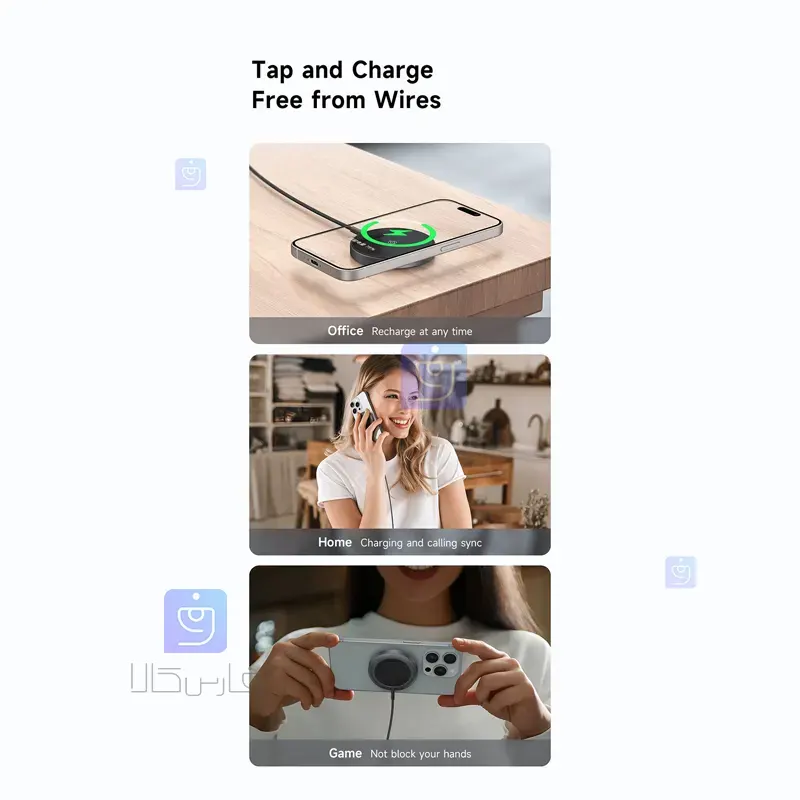 شارژر وایرلس مگنتی 15 وات مک‌دودو مدل CH-5490 | فارس کالا