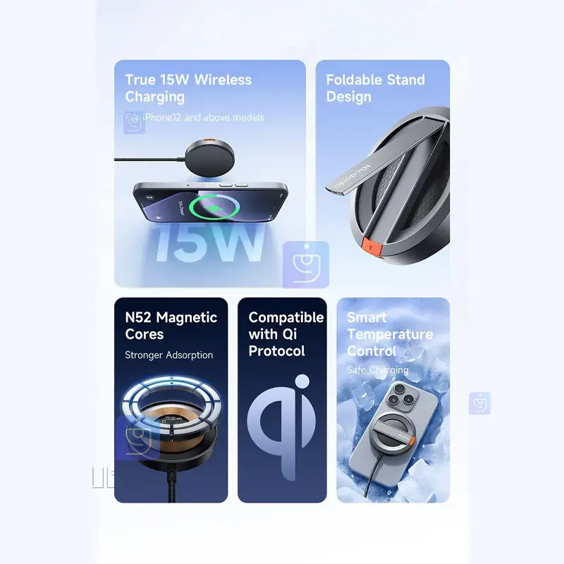 استند شارژر وایرلس 15 وات مگنتی مک‌دودو CH-5500 | فارس کالا