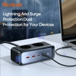 آداپتور شارژ و چند راهی محافظ برق مک‌دودو مدل MCDODO GaN CH-4610