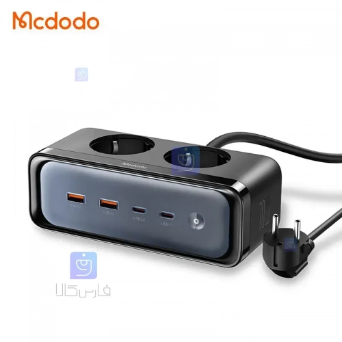 آداپتور شارژ و چند راهی محافظ برق مک‌دودو مدل MCDODO GaN CH-4610