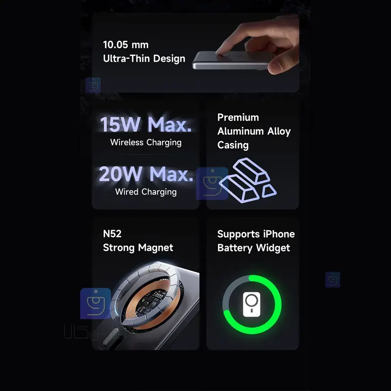 پاوربانک وایرلس 20 وات 5000mAh مک‌دودو MC-464 | فارس کالا