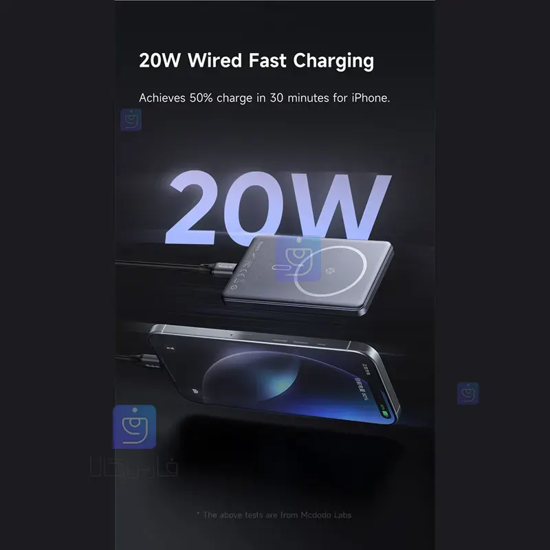پاوربانک وایرلس 20 وات 5000mAh مک‌دودو MC-464 | فارس کالا