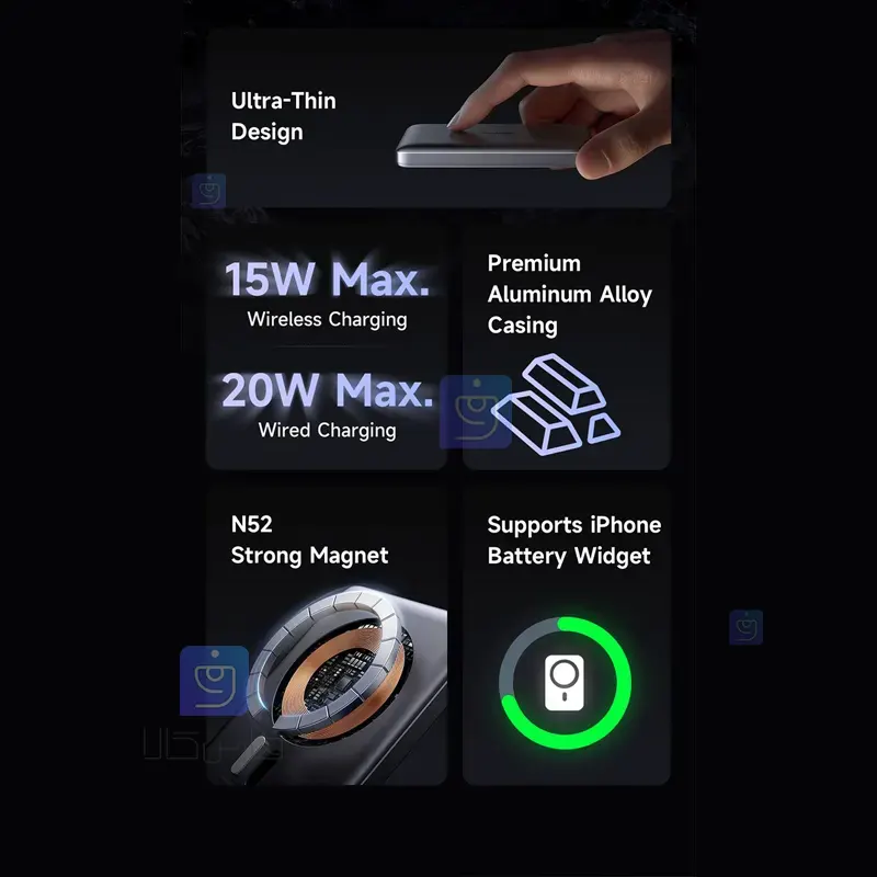 پاوربانک وایرلس 20 وات 10000mAhمک‌دودو MC-465 | فارس کالا