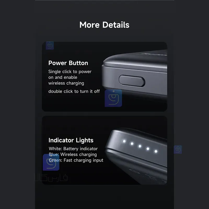 پاوربانک وایرلس 20 وات 10000mAhمک‌دودو MC-465 | فارس کالا