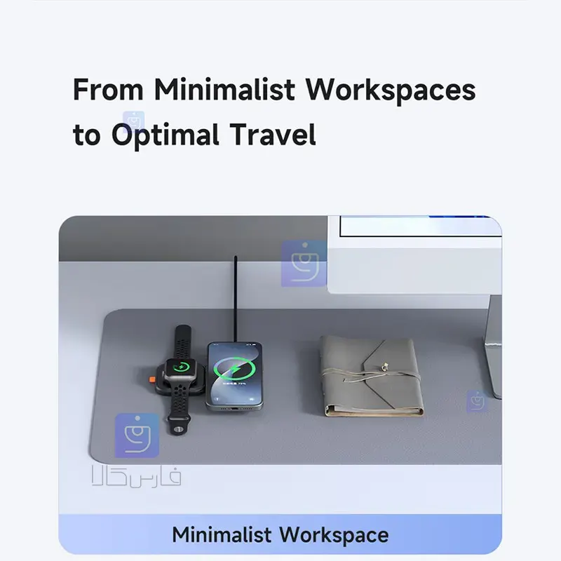 شارژر وایرلس تاشو 2 کاره مدل Mcdodo CH-2160 Mcdodo CH 2160 Folding Wireless Charger 1 12 شارژر وایرلس تاشو 2 کاره 15 وات مکدودو CH-2160 | فارس کالا