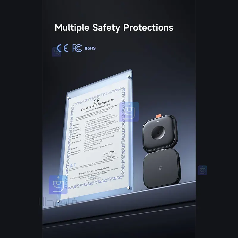 شارژر وایرلس تاشو 2 کاره مدل Mcdodo CH-2160 Mcdodo CH 2160 Folding Wireless Charger 1 16 شارژر وایرلس تاشو 2 کاره 15 وات مکدودو CH-2160 | فارس کالا