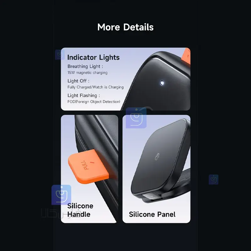 شارژر وایرلس تاشو 2 کاره مدل Mcdodo CH-2160 Mcdodo CH 2160 Folding Wireless Charger 1 2 شارژر وایرلس تاشو 2 کاره 15 وات مکدودو CH-2160 | فارس کالا