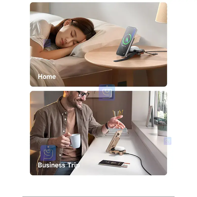 استند شارژر وایرلس 3 کاره 22 وات مک‌دودو CH-519 | فارس کالا