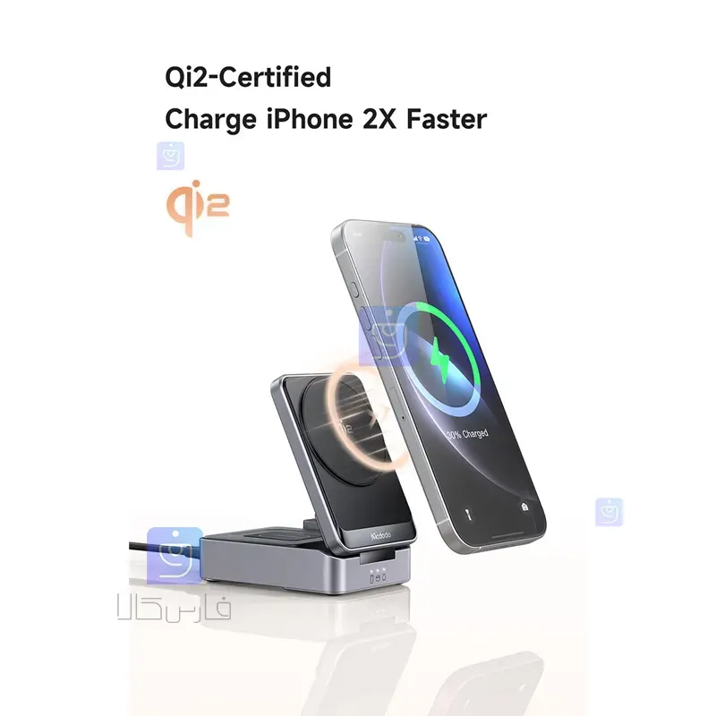 استند شارژر وایرلس 3 کاره 22 وات مک‌دودو CH-519 | فارس کالا