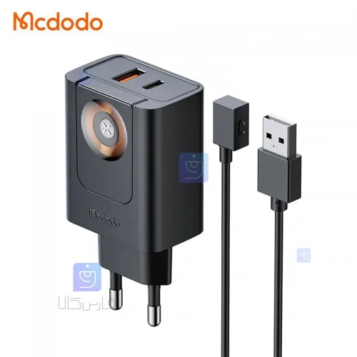 آداپتور شارژ 2پورت 30وات+شارژر وایرلس اپل واچ مدل MCDODO CH-3700