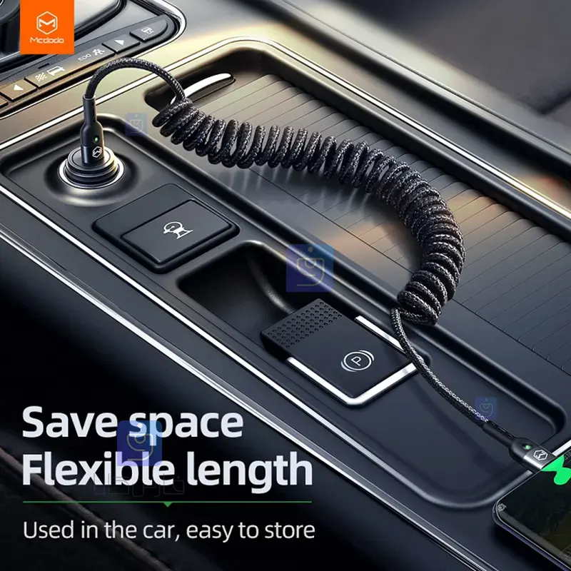 کابل شارژ فنری تایپ سی به تایپ سی مکدودو مدل MCDODO CA-7860 MCDODO CA 7860 Type C Spring Charging Cable 6 کابل فنری تایپ سی به تایپ سی 60W مکدودو CA-7860 | فارس کالا