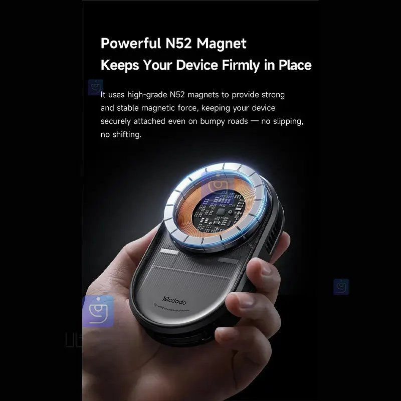 هولدر وایرلس شارژر 25وات+فن خنک کننده مکدودو مدل MCDODO CH-8400 MCDODO CH 8400 25W Wireless Charger Holder 1 14 هولدر وایرلس شارژر خودرو 25 وات مکدودو CH-8400 | فارس کالا