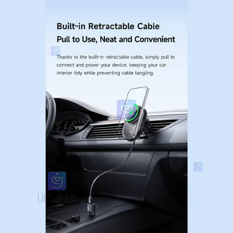 هولدر وایرلس شارژر 25وات+فن خنک کننده مکدودو مدل MCDODO CH-8400 MCDODO CH 8400 25W Wireless Charger Holder 1 5 هولدر وایرلس شارژر خودرو 25 وات مکدودو CH-8400 | فارس کالا