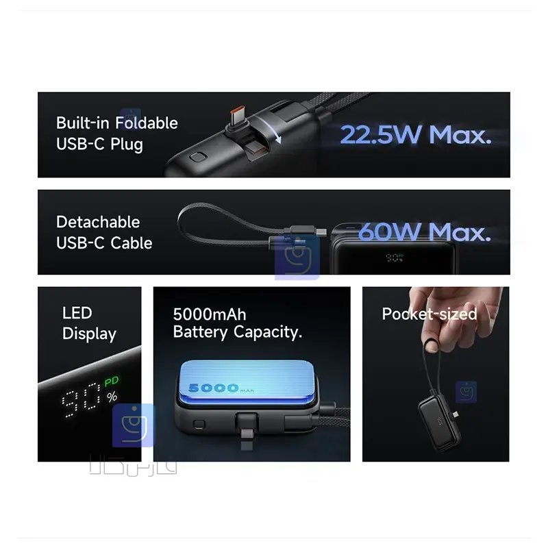 پاوربانک 22.5 وات 5000mAh مکدودو MC-7760 | فارس کالا