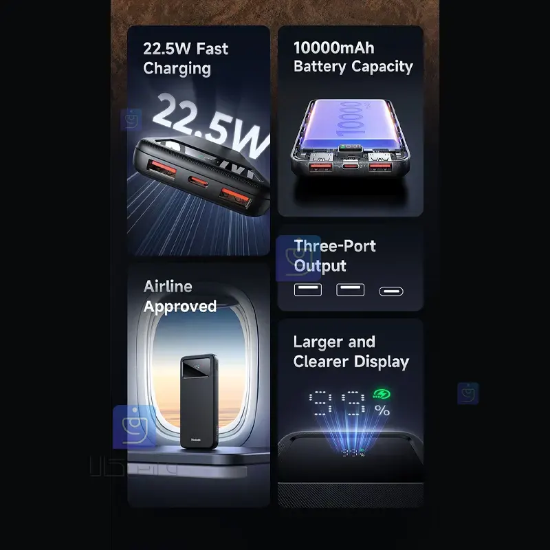 پاوربانک 22.5 وات ظرفیت 10000 مکدودو مدل MCDODO MC-4220 Power bank 22.5 watts capacity 10000 mAh MCDODO MC 4220 8 پاوربانک 22.5 وات 10000mAhمکدودو مدل MC-4220 | فارس کالا