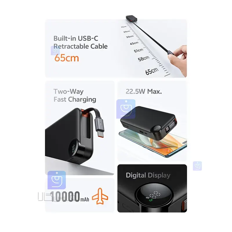 پاوربانک 22.5 وات 10000mAh مک‌دودو MC-3860 | فارس کالا