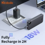 پاوربانک 30 وات 10000mAh مک‌دودو مدل MCDODO MC-3850 بهمراه کابل شارژ