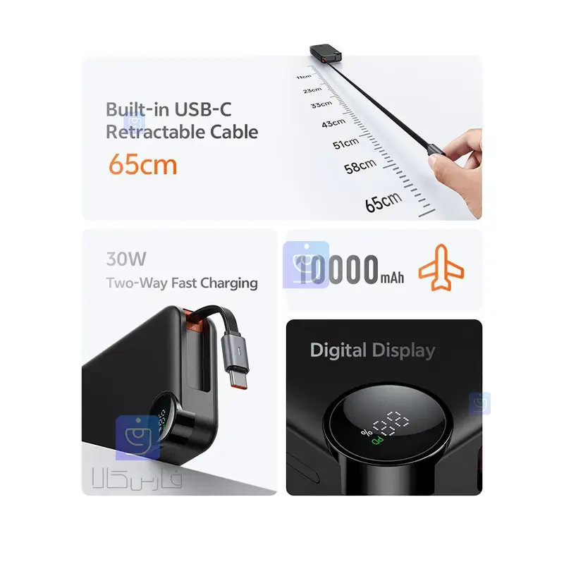 پاوربانک 30 وات 10000mAh مک‌دودو مدل MC-3870 | فارس کالا